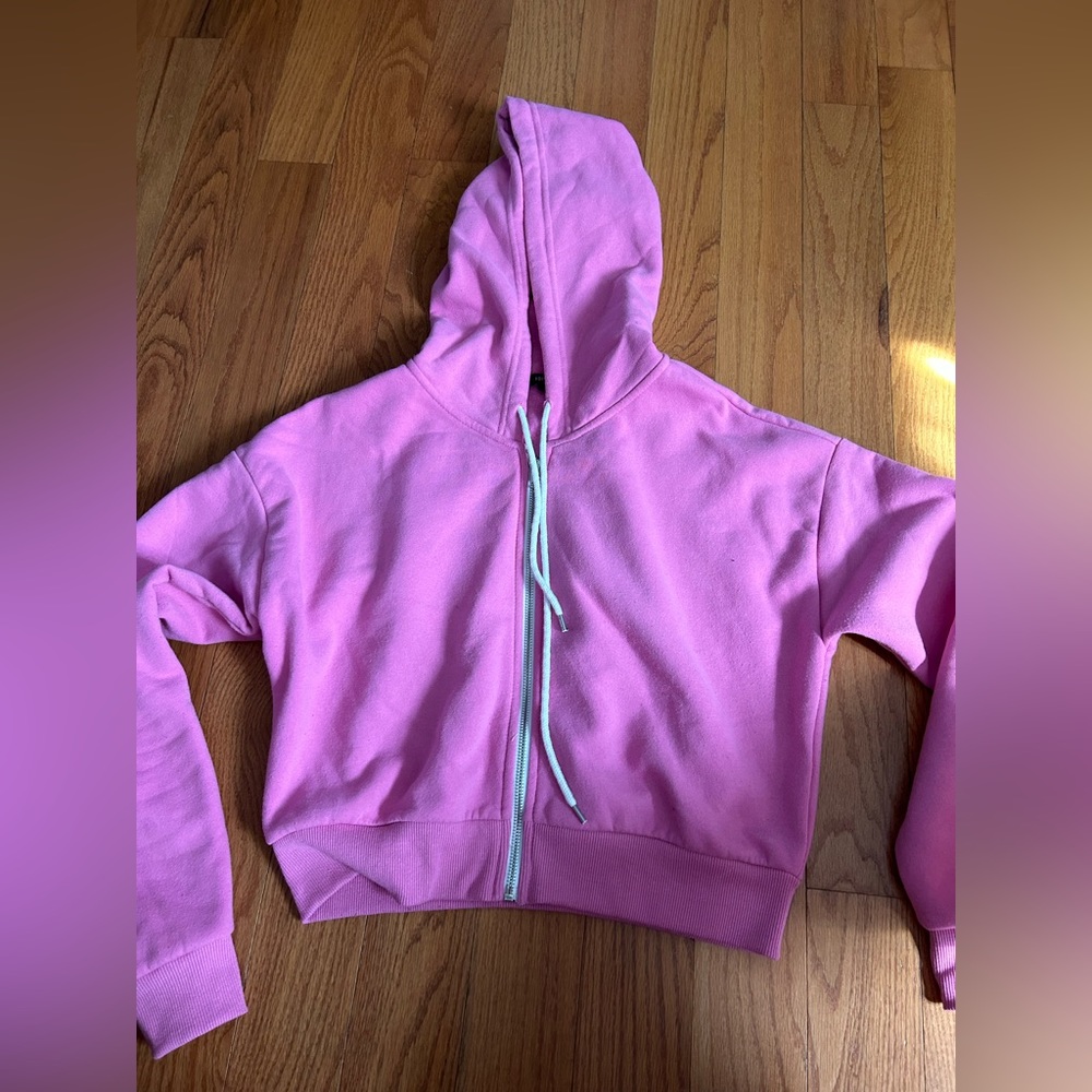 Pink Forever 21 cropped jacket